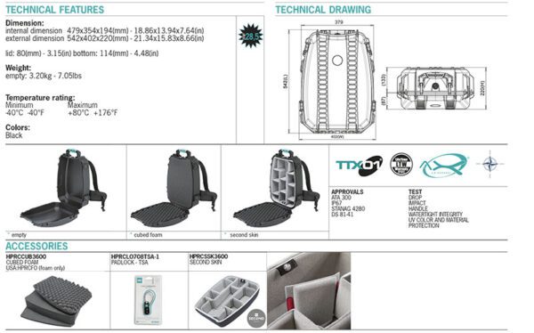 Mochila rígida HPRC3600 vacía - Imagen 5