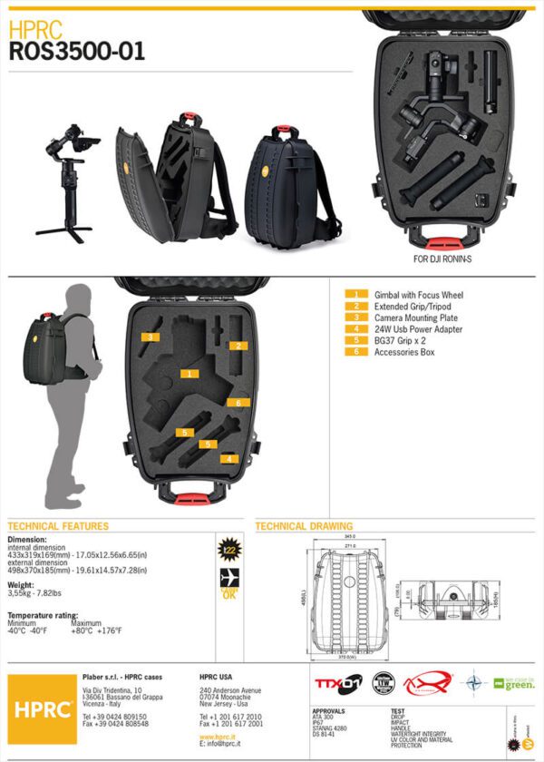Mochila HPRC3500 para DJI RONIN-S - Imagen 5