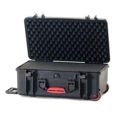 Maleta HPRC2550W color negro con espuma y ruedas