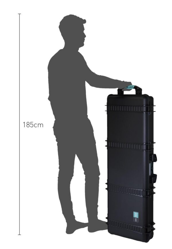 Maleta HPRC5400W con espuma ruedas color negro/blue bassano - Imagen 4