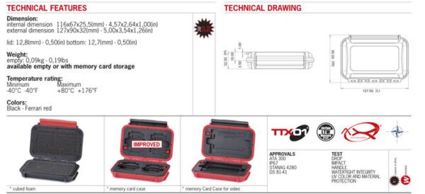 HPRC1300 - Media Case roja grande, con espuma precortada - Imagen 2