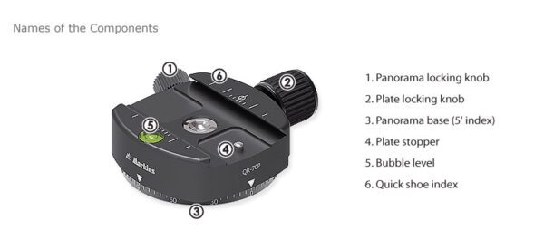QR-70P Panorama Quickshoe con rosca de 3/8 de pulgada - Imagen 3